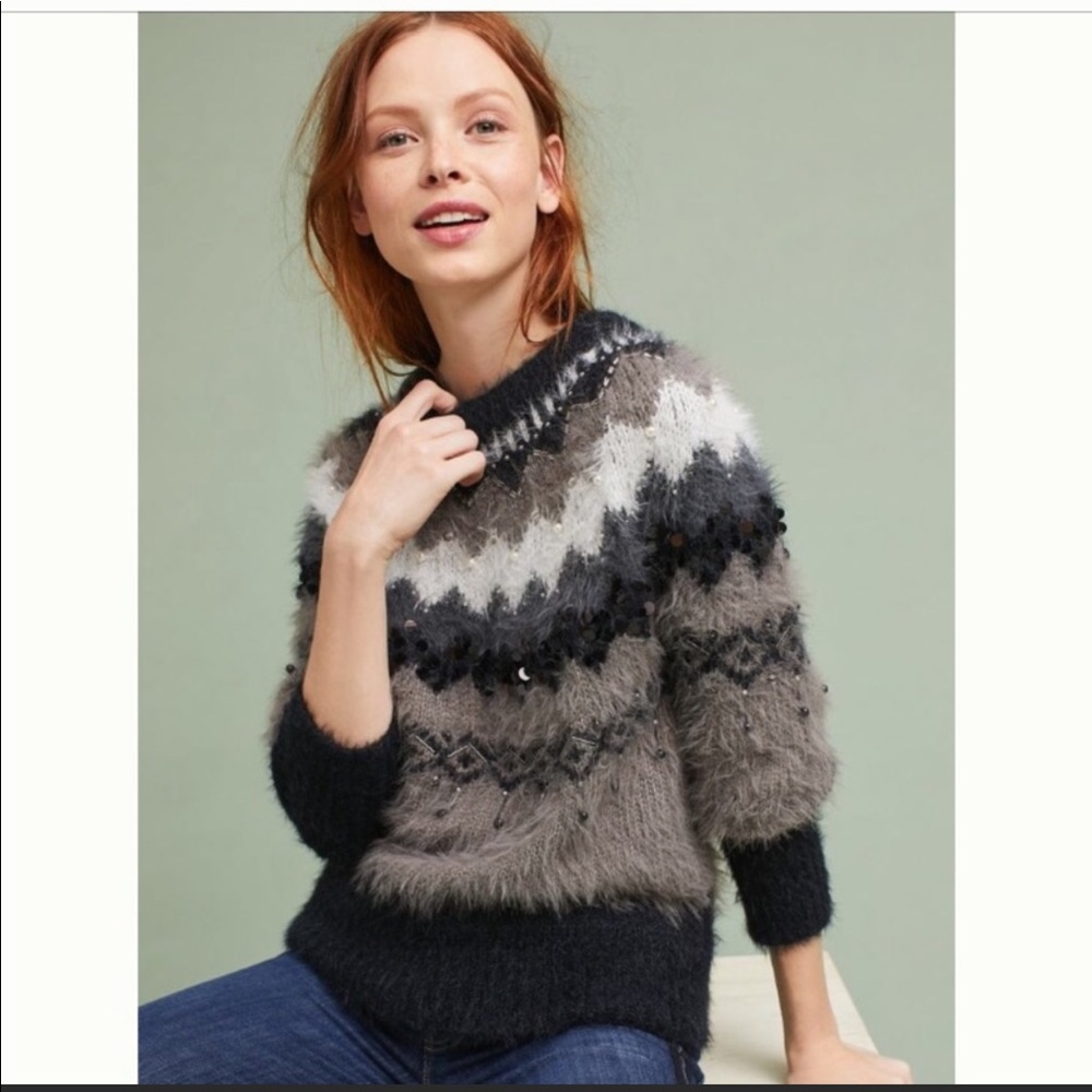 Sleeping On Snow Brown & Black Winter Sweater